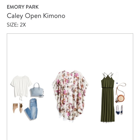 Emory Park Caley floral kimono size 2X. Stitch fix - Picture 2 of 8